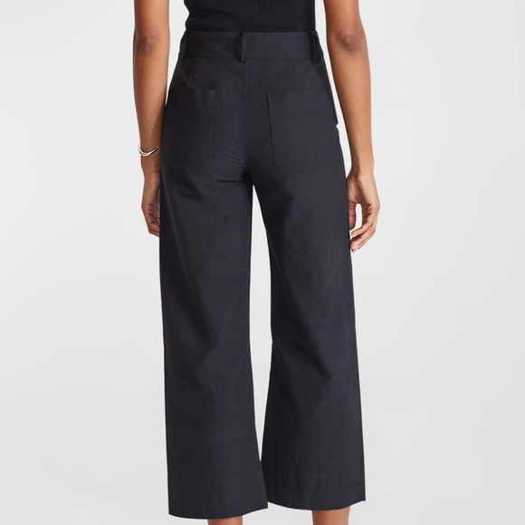 Apiece Apart Merida 12 Black Wide-Leg Crop Pants - Picture 2 of 11